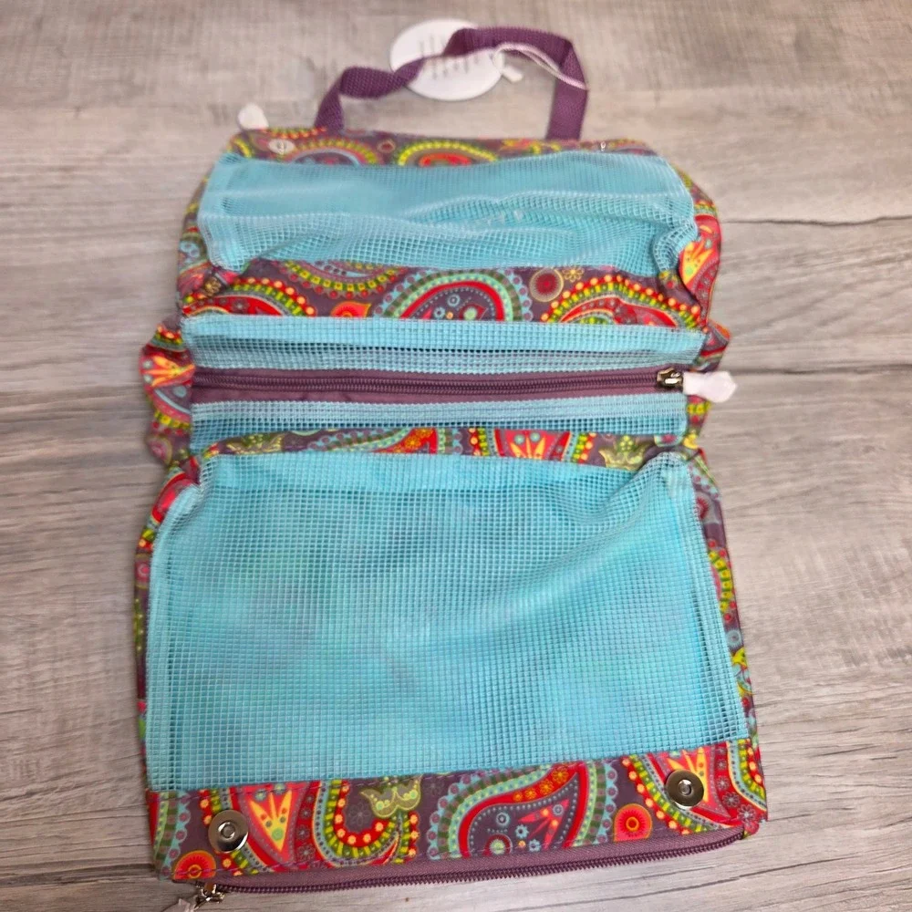 Initials Inc Chic 2 Chic Travel Organizer Bag Sugarplum Paisley Medium NWT